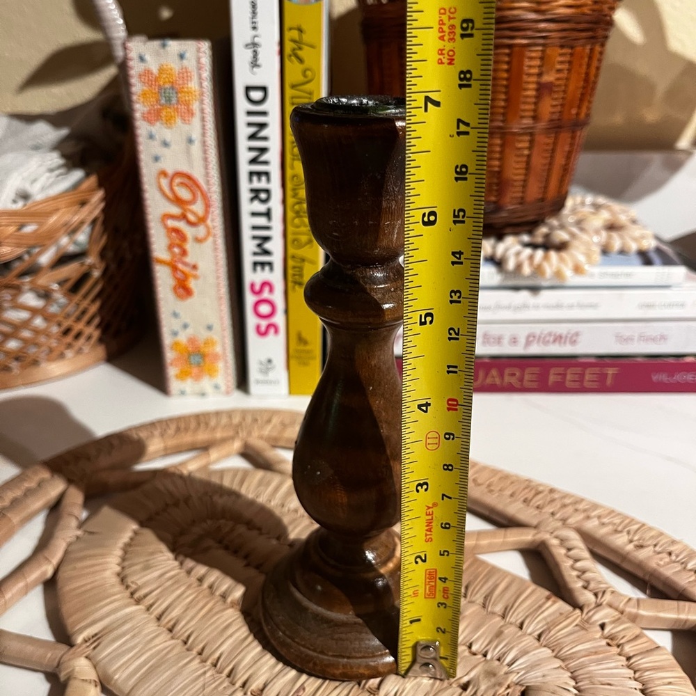 Vintage Wooden Candle Holder - Picture 4 of 7
